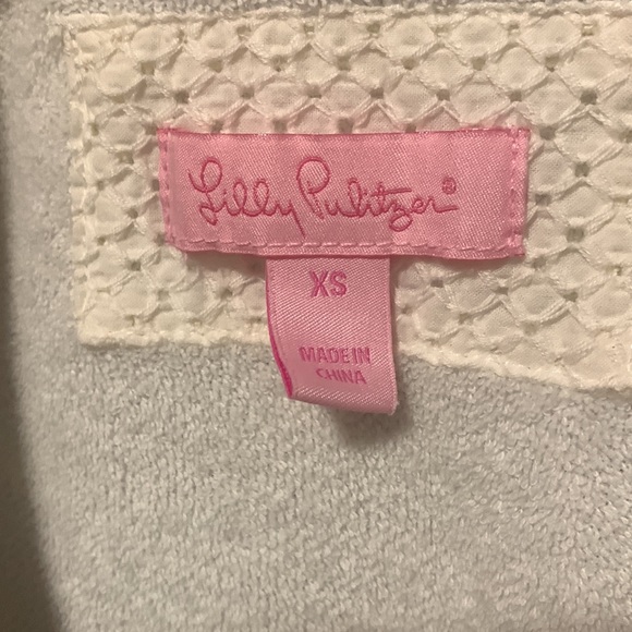 Lilly Pulitzer white terry cloth beach coverup, XS - Picture 3 of 8
